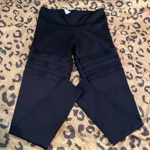 Black milk clothing ninja mesh stripe leggings